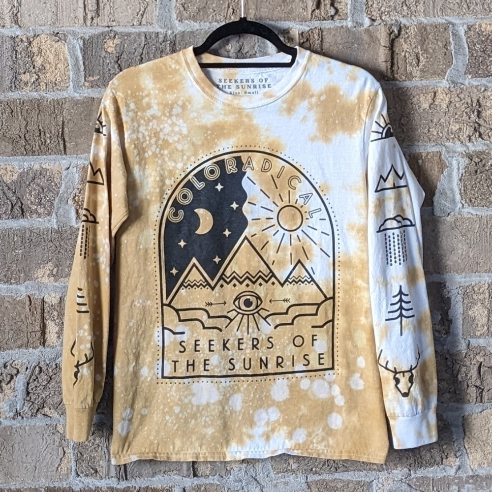 Coloradical Seekers of the Sunrise Tie-Dye Long Sleeve Tee Shirt Size Small